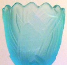 Kingfisher Bird Toothpick Match Holder Frosted Blue Glass Footed Fish