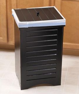 Wooden Kitchen Garbage Can Trash Bin Available in 3 Finishes Nice