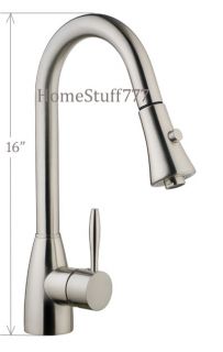 16H Brass Single Handle Pull Down Kitchen Faucet 402BN