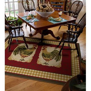 Orian Country Rooster Spanish Rug   Fast Shipping