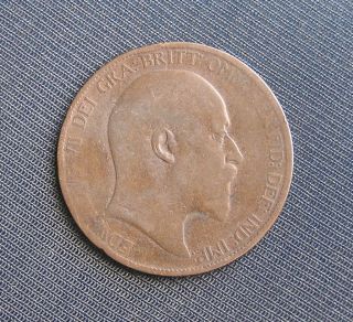 British King Edward VII 1903 One Penny Coin