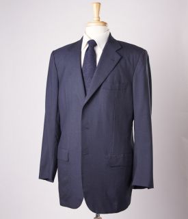 7995 KITON Napoli Navy Blue Mini Houndstooth 100% Cashmere Suit 42 R
