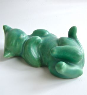 offers for sale to Rookwood Pottery lovers a Rookwood Reclining KITTEN