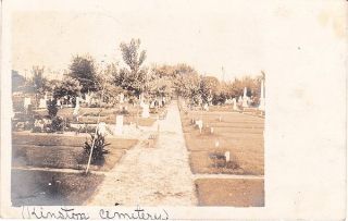 1908 Kinston NC Kinston Cemetery View Postcard RPPC
