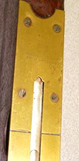 vintage Hall & Knapp Stanley Wood and Brass Level Tool Wood Level Hand