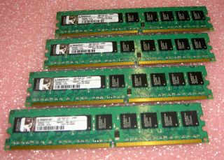 Kinston 4GB Kit (4x 1GB) KD6502 ELJ PC2 5300E 2Rx8 server memory for