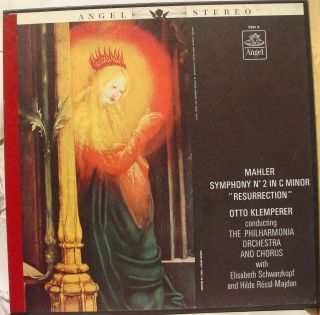 Klemperer Mahler Symphony No 2 Resurrection 2 LP VG Angel 3634 B Vinyl