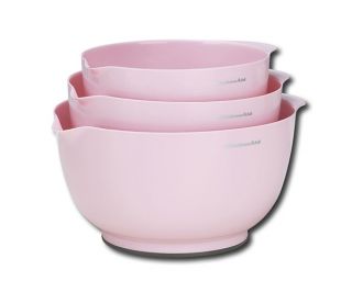 KitchenAid Cook for The Cure 3 PC Mixing Bowl Set Pink