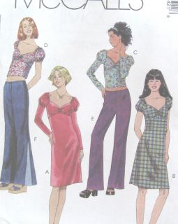 Girls Knit Dress Top Below Waist Pants Sewing Pattern Contrast Godets