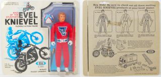 Evel Knievel 1972 Ideal Figure Red Suit RARE Helmet