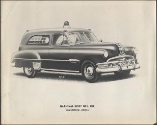 Vintage Car Photo 1951 Pontiac Ambulance Design Artwork 689500