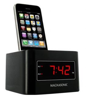 Magnasonic Digital FM Alarm Clock Radio Speaker Dock for iPod iPhone