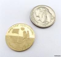 First Moon Landing Armstrong Aldrin 10K Gold Coin