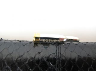 Kotur Black Snakeskin Clutch Bullet Clasp at Socialite Auctions 10 14
