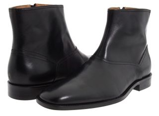 2012 Season Johnston Murphy Knowland Plain Toe Mens Black Ankle Boots