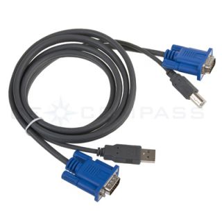 Monitor 15 Pin Standard VGA SVGA Adapter Cable for KVM Switch