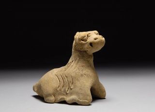 Ancient Chinese Tang Yuan Dynasty Zodiac Animal Ox Cow Figure 1300 A D