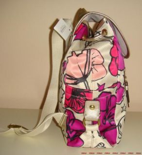 Coach Kyra Floral Print Stars Hearts Backpack Dust Bag 19284 Pink Gold