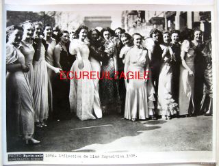 Photo Paris Soir 1937 Élection de Miss Exposition Internationale À