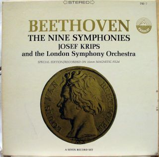 Krips Beethoven Nine Symphonies 7 LP Everest 3162 VG