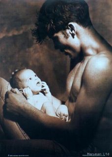 Enfant, Classic Man & Baby, Spencer Rowell   Poster. *New*
