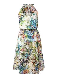 Pied a Terre Printed easy halter dress Multi Coloured   