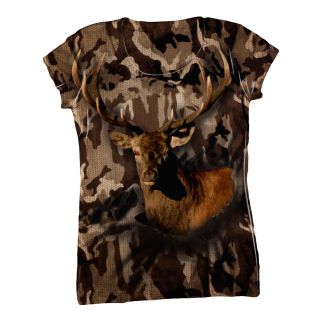 Camowearusa Camo Torque Deer Womens Top Ladies T Shirt
