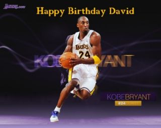 Lakers Kobe Bryant Edible Cake Topper Personalized