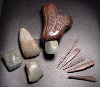 Lake Station Museum Lot of 8 Neolithic Tools of The Palafittes RARE