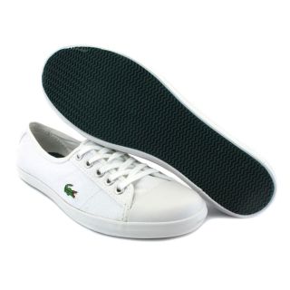 Lacoste Ziane 7 for Womens Laced Canvas Plimsoll White Green