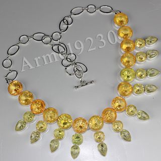 Topaz Semi Circle Yellow Titrite Laday Mystic Necklace 21