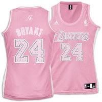 Kobe Bryant # 24 Los Angeles Lakers Womens Pink NBA Adidas Jersey