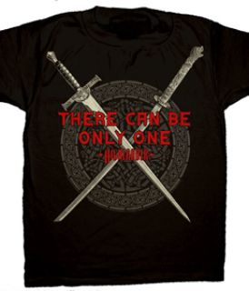 Highlander Crossed Swords There Can Be Only One Shirt M