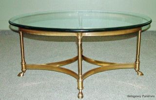 6080 Labarge Brass Cocktail Coffee Table Hollywood Regency