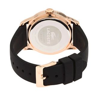 New Lacoste Advantage Crystal Gold Silicone Strap Ladies Watch 2000649