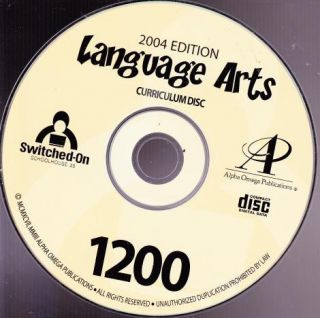 Switched On Schoolhouse Language Arts 12th Grade 2.0 2004 PC CD home