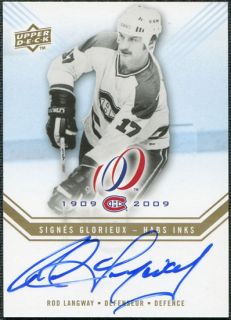 Montreal Canadiens Centennial Habs Inks Rod Langway SP Auto