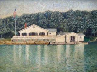 1943 Martha McDonald Skaneateles Lake House New York WPA Painting