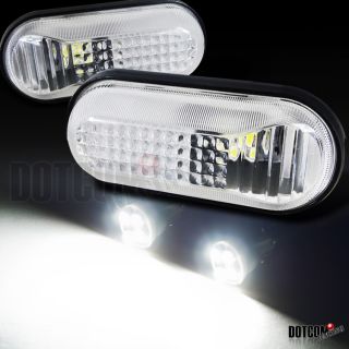 Civic Clear Dome Side Marker Lamps SMD T10 LED Light Bulbs 12V