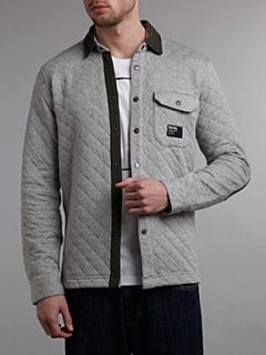 Bench Long sleeved quilted cordurouy shirt Grey   