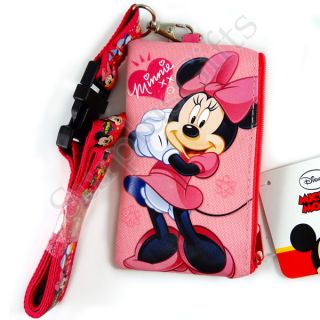 Disney Minnie Mouse iPhone Size Pouch and Lanyard in Pink