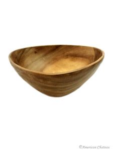 12 Large Salad Bowl Wooden Wood Food Serving Natural Acacia from