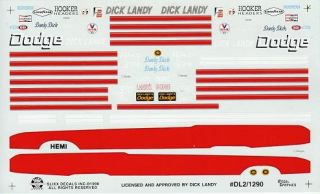 Dick Landys 69 Dart SUPERBEE Charger Decals 1290