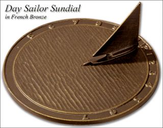 Day Sailor Sundial Garden House Gift 3 Color Choices