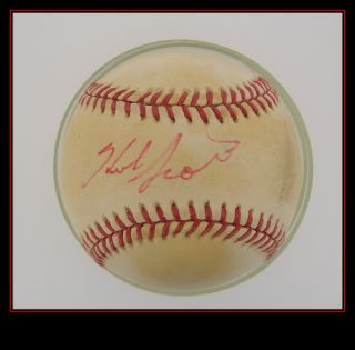 Larry Doby Herb Score Signed Baseball Cleveland Indians