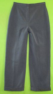 Larry Levine Suits Sz 10P Petite Womens Gray Dress Pants Slacks