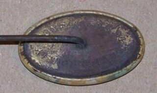 ADVANCE HAT PIN, CHRISTOPHER COLUMBUS, M. RUMELY CO., LAPORTE, INDIANA