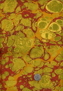 Geographea Lava Fabric in Rust Gold Avocado Pale Yellow