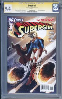 Supergirl 1 SS CGC 9 4 Laura VANDERVOORT Signature Series 2011 New 52