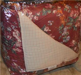 Ralph Lauren Parsonage Lane Berry Red Floral King Comforter Set New